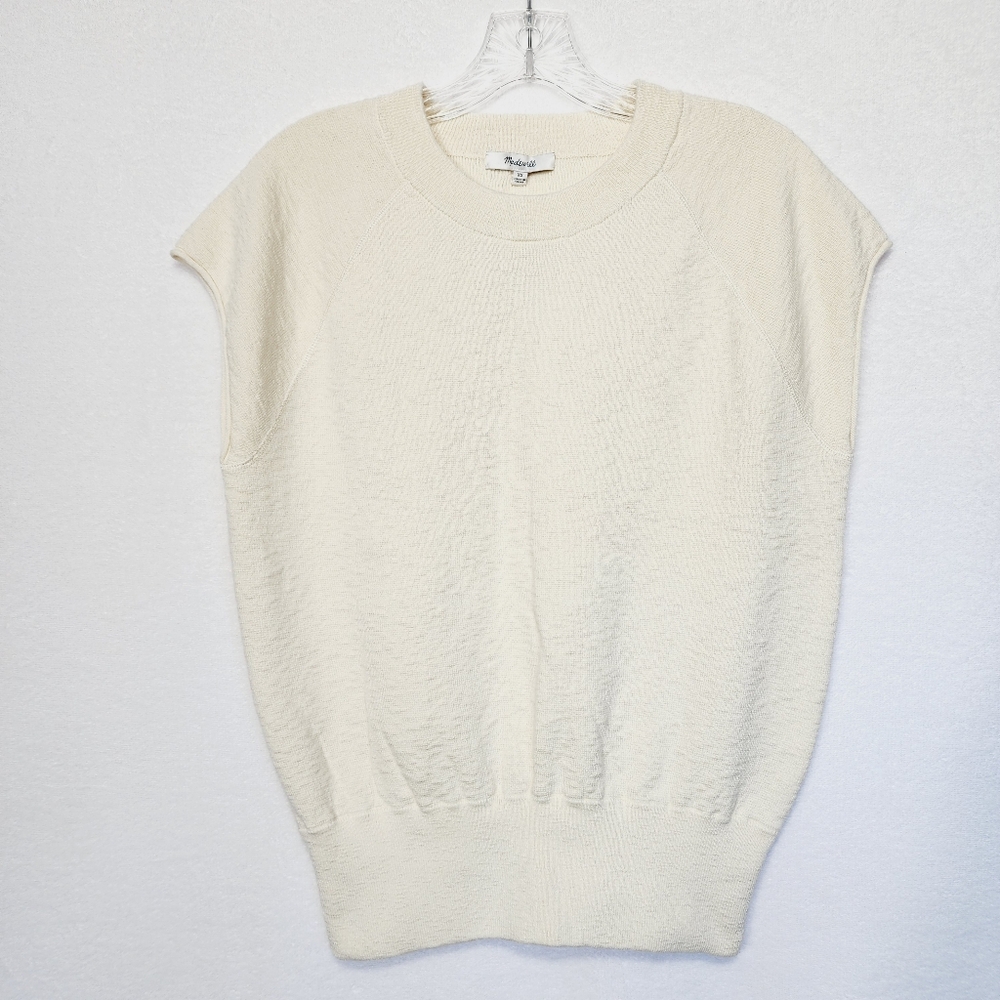 Madewell Sz XS Pullover High Neck Narrow Hem Muscle Sweater Tee.